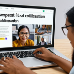 **

A diverse group of people are collaboratively working on a website interface. Some are conducting user interviews, others are analyzing data on laptops, and one person is carefully crafting text on a screen. The scene emphasizes a human-centered approach with empathetic collaboration. The style is bright, modern, and inclusive, reflecting a friendly tech company environment in Malaysia.

**